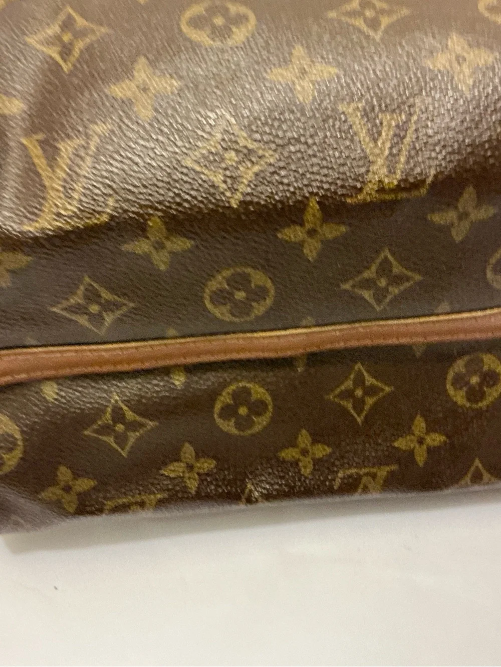 Vintage Louis Vuitton Monogram Canvas Satchel in Brown and Tan mini